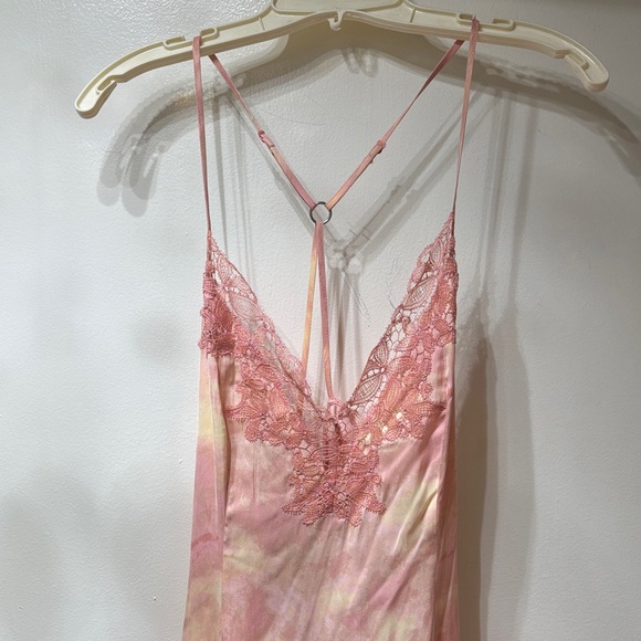 Free People Pink and Cream Chemise - Picture 2 of 4